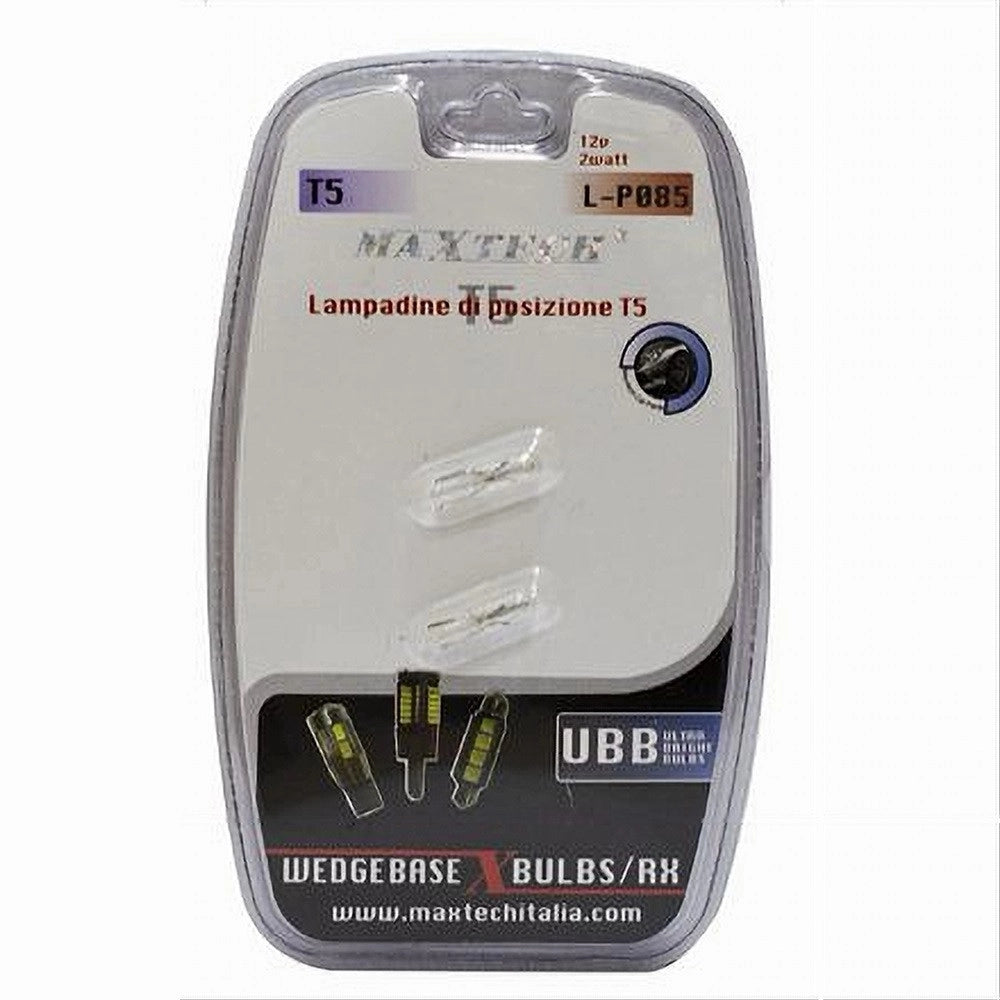 Trade Shop - Lampadine Di Posizione T5 Maxtech L-p085 Lampadine Ultra Luminose Auto 12v 2watt -