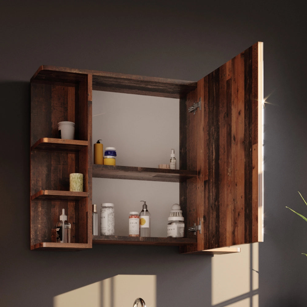 Vicco Specchio contenitore bagno Legno antico 79.6 x 64 cm