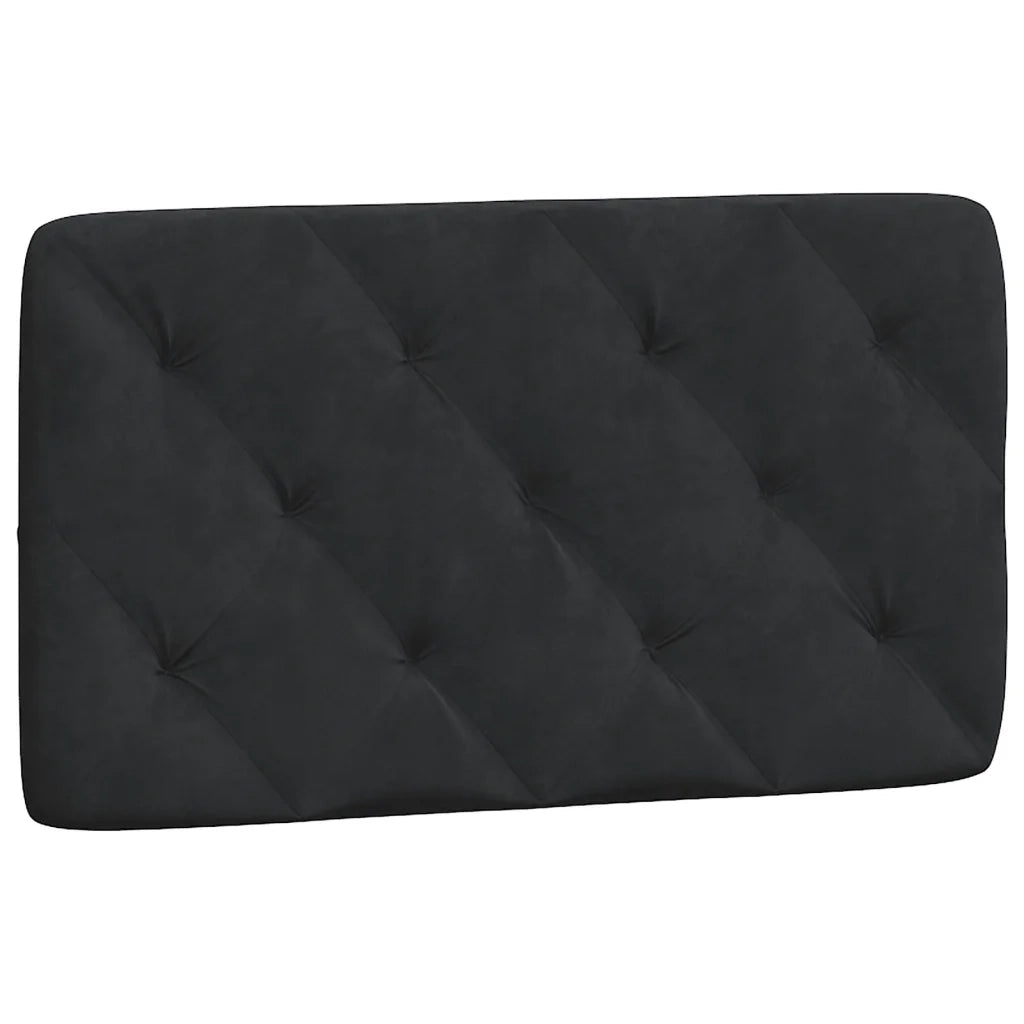 Letto singolo | Letto per adulti | Giroletto con LED senza Materasso Nero 90x200 cm in Velluto