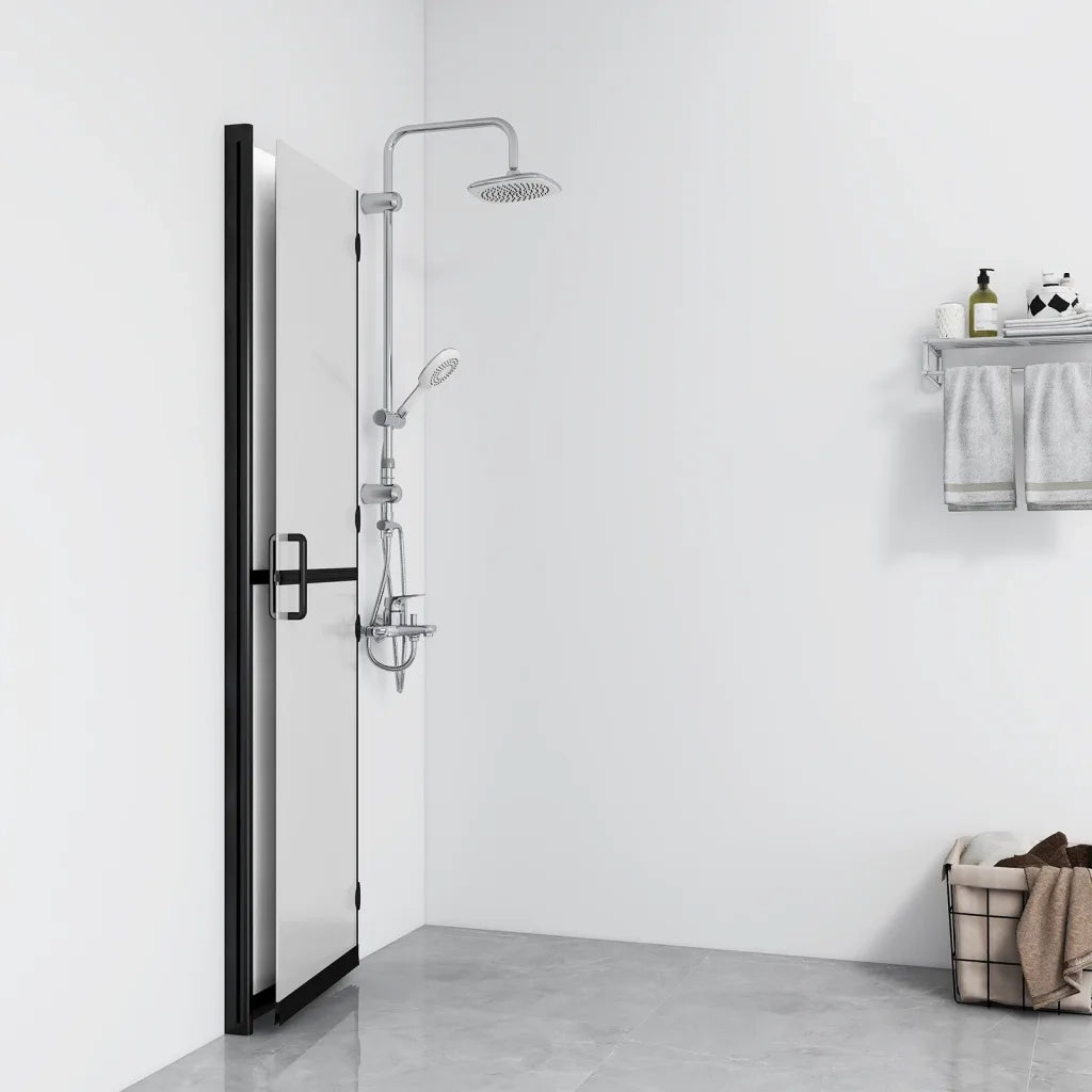 Parete per Doccia Walk-in Pieghevole in Vetro ESG 120x190 cm 151197