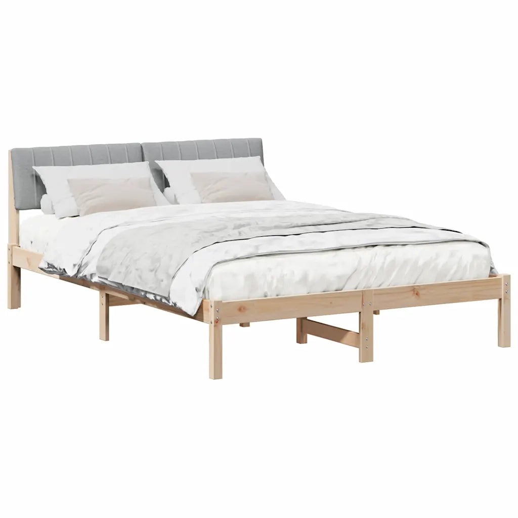 Struttura del Letto Marrone e grigio chiaro 135 x 190 cm 878689
