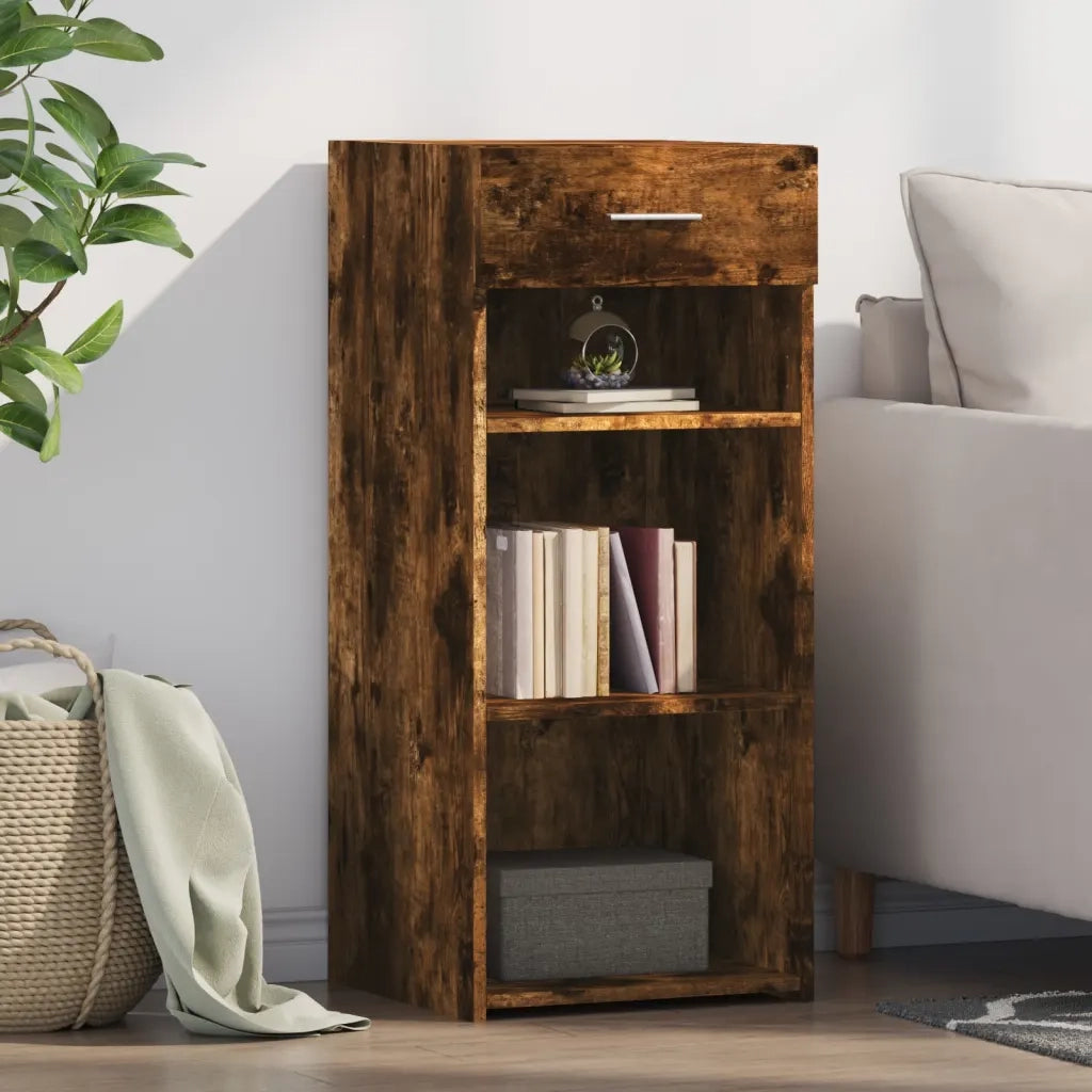 Credenza | Madia | Buffet da pranzo | Armadio da pranzo Rovere Fumo 40x42,5x93 cm in Legno Multistrato