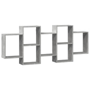 Scaffale a Muro | Mensola a parete Grigio Cemento 159x18x65 cm in Truciolato