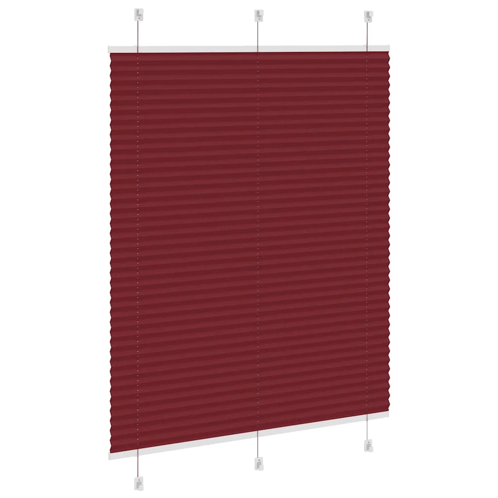 Tenda Plissettata Rosso Bordeaux 110x100 cm Larghezza Tessuto 4015230