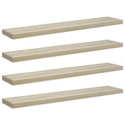 4 pz Scaffali a Parete | Ripiano a parete | Mensole a Parete Rovere 120x23,5x3,8 cm in MDF