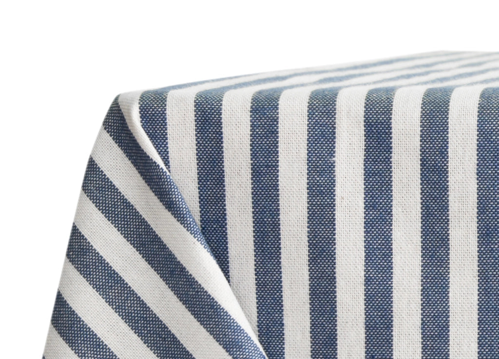 Tovaglia Per Salotto Cucina In Miros Misto Cotone Made In Italy Bastoncino RP - 140x240 - Blu