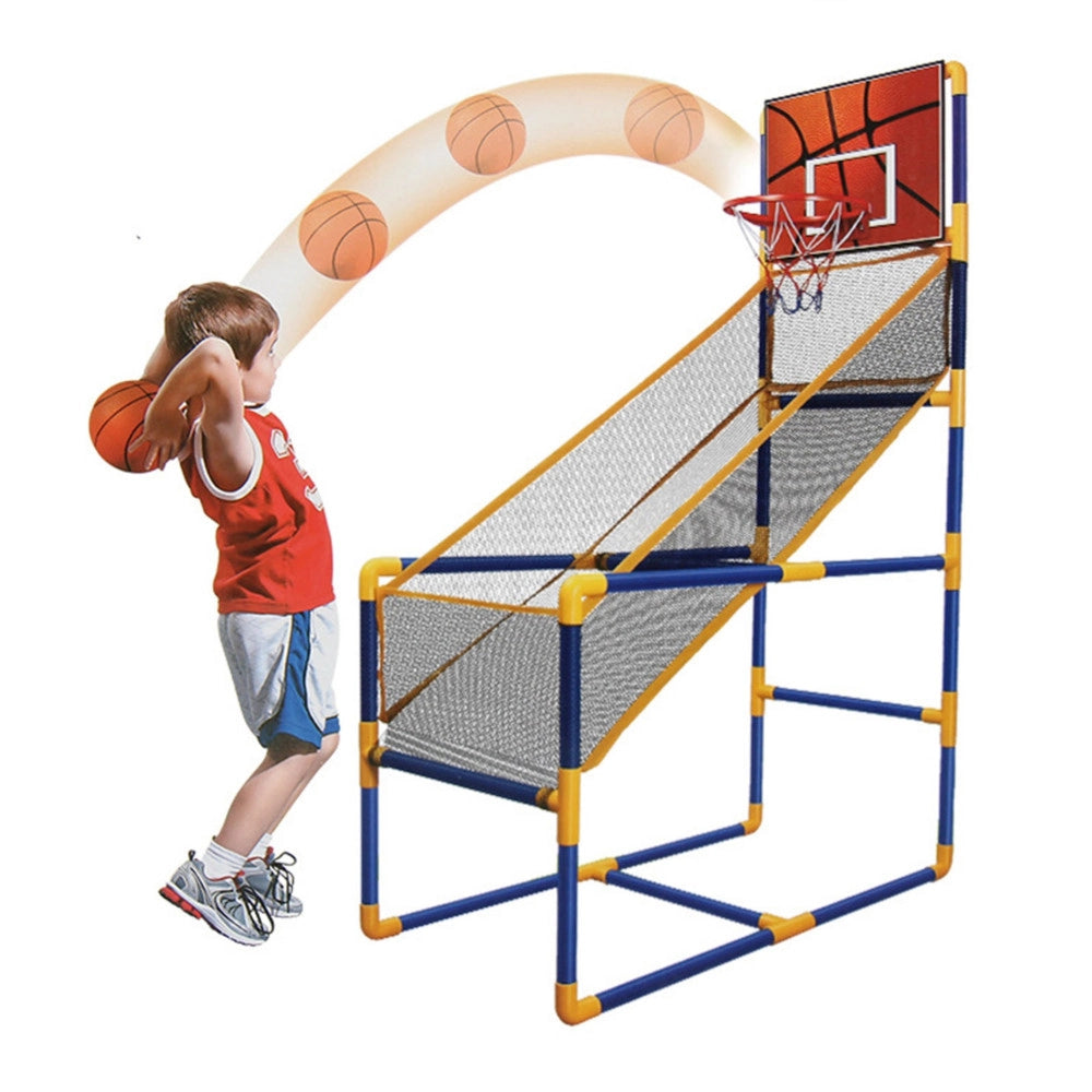 Trade Shop - Canestro Basket Arcade Palla Canestro Sala Giochi Pallone Gonfiatore 140x89x46cm -