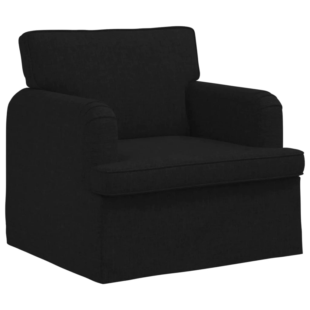 Divano 2 pcs Nero 162 x 80 x 85 cm Tessuto