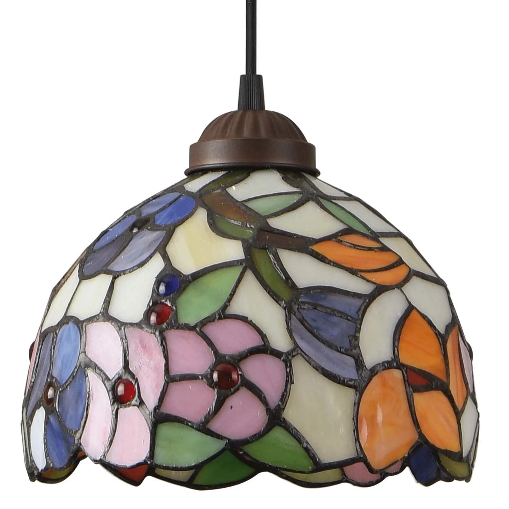 LÚZETE - LAMPADA DA SOFFITTO A 1 LUCE 20 CM FIORI DI TIFFANY