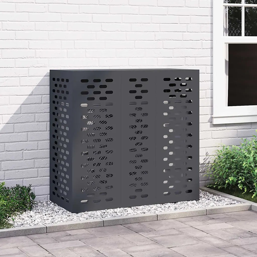 Copertura per condizionatore d'aria Antracite 110 x 50 x 105 cm