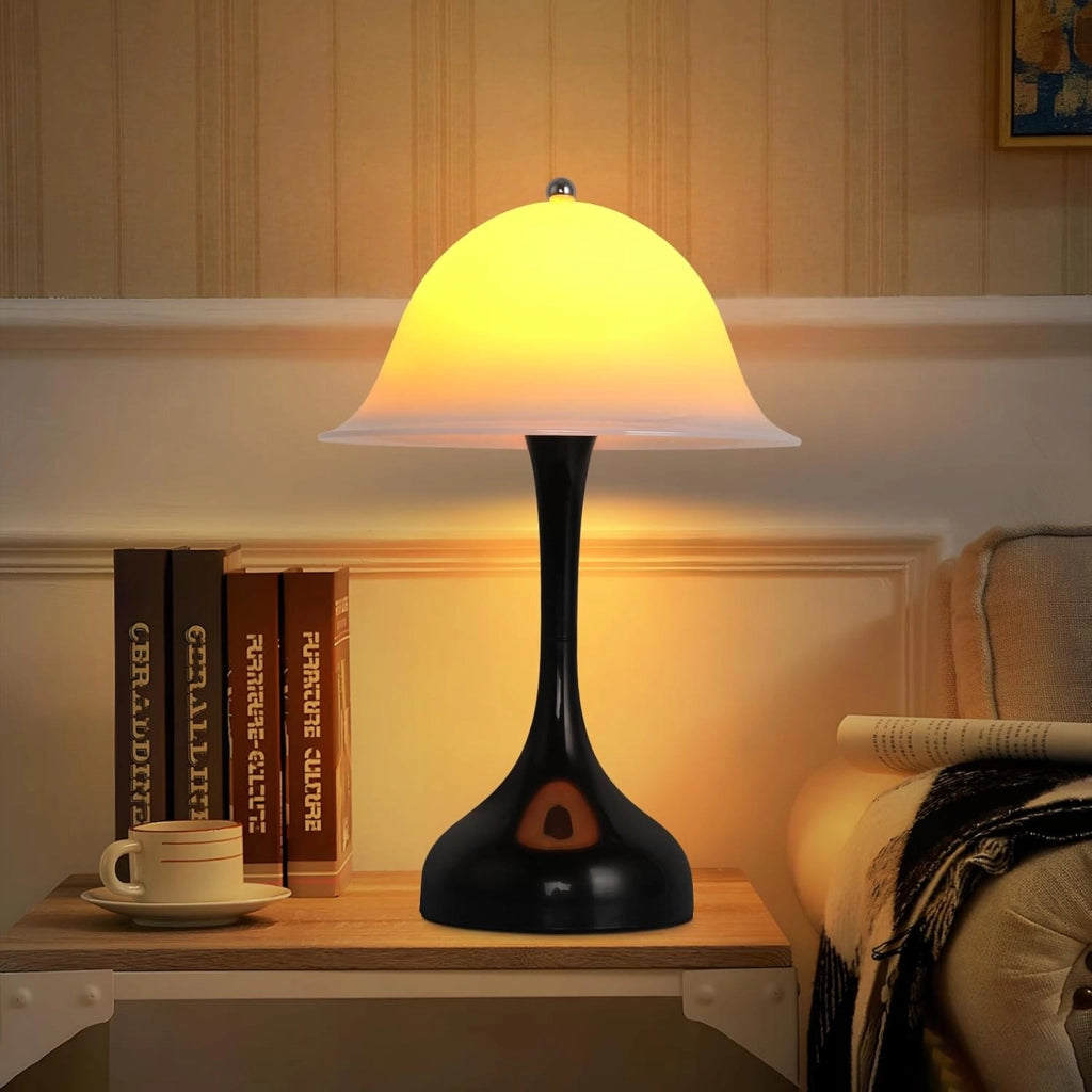 ZMH Lampada da tavolo LED nera moderna dimmerabile per camera letto soggiorno ufficio