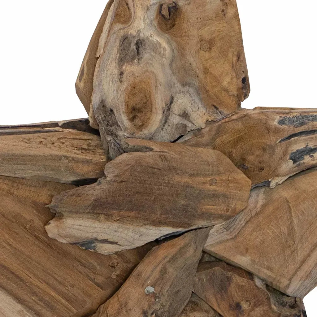 Stella di Natale-Decorazioni natalizie Marrone 60 x 5 x 75 cm Legno di teak solido