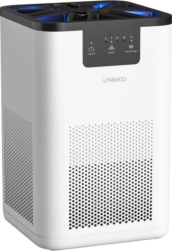 Purificatore d'aria per camera da letto - filtro HEPA H13 - 3 stadi di filtrazione - funzione di aromaterapia - lampada da notte