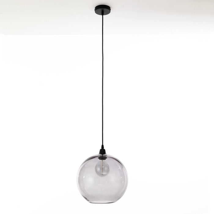 Lampadario in vetro grigio trasparente cm. Ø.30 x H.28