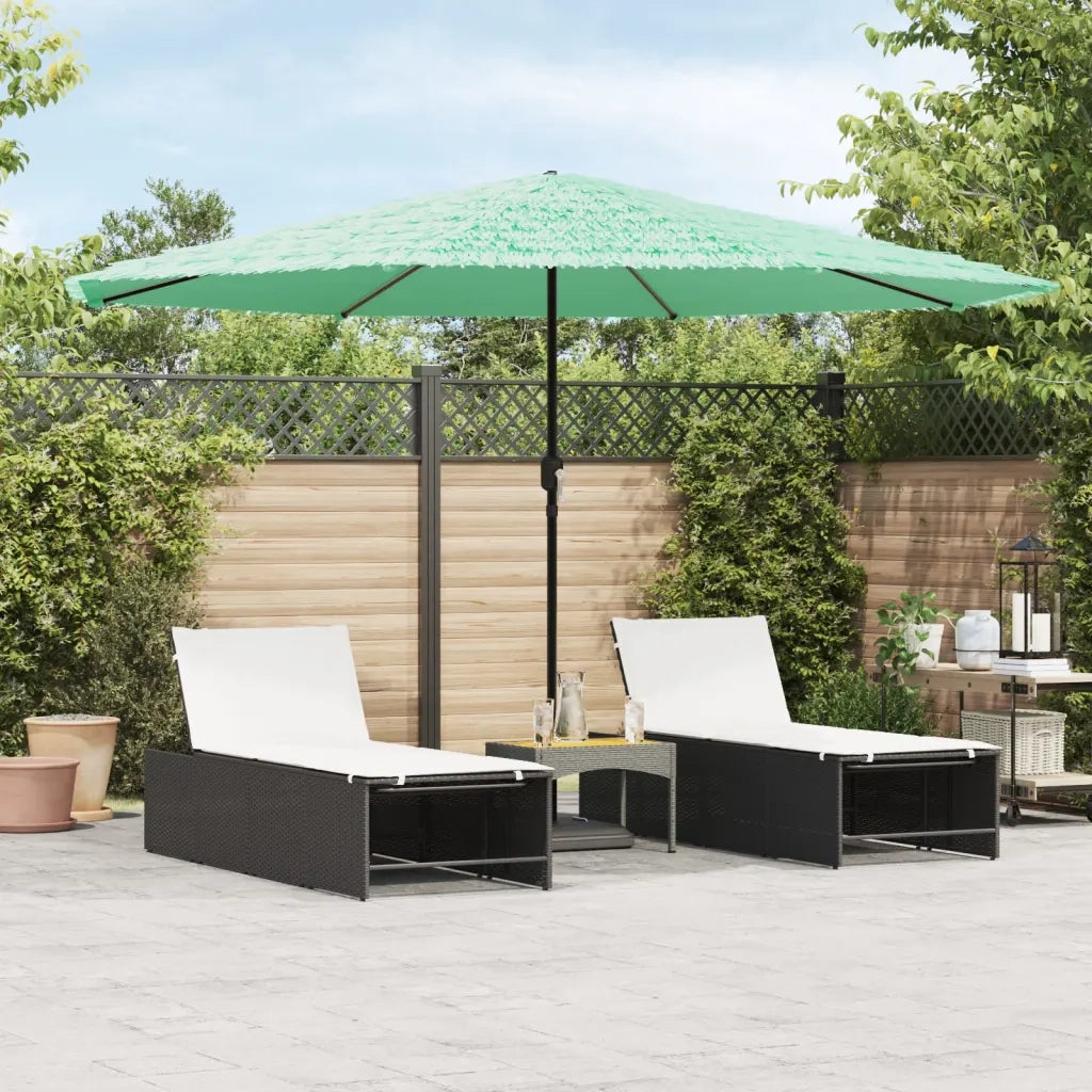 Ombrellone Giardino-Ombrello da Balcone con Palo in Acciaio Verde 388x388x248 cm