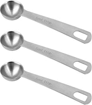 Set di Cucchiai di Misura in Acciaio Inossidabile 3 pezzi - 5 ml - Cucchiaio di Misura Corto - Duraturo - Adatto per Tè/Preparazione di Infusione - Cucchiaio di Misura