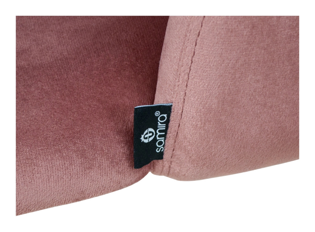 Sedia da pranzo imbottita in velluto rosso mattone - Zoe (2 pz) - SD36ZOPM