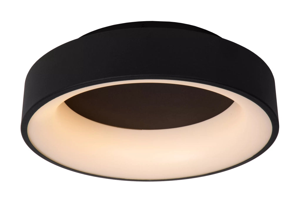 Plafoniera LED Lucide Mirage 38cm 22W nera tonda dimmer
