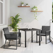 Set da Pranzo per Giardino 3 pcs Nero 3379317