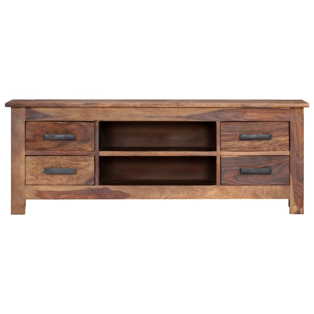 Pratico mobile porta TV/credenza di design 110 cm legno massello di sheesham 2502278