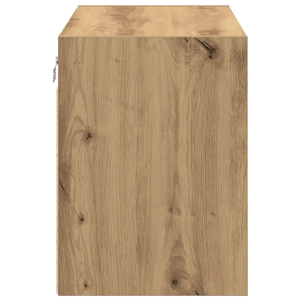 Set di 2 armadietti da garage a parete pratici 60 x 30 x 41 cm stile rovere artigianale realizzati in legno 02_0051450