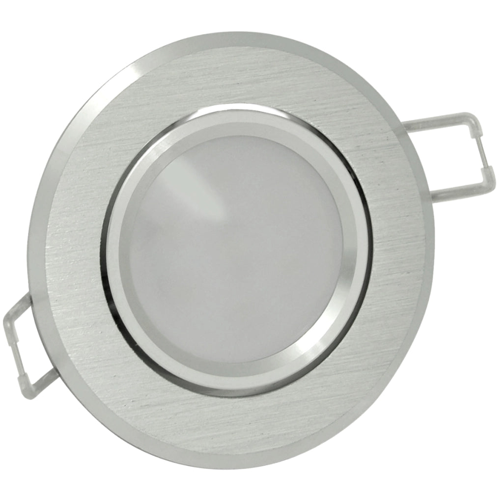 Faretto LED incasso 3pz alluminio argento GU10 Polux