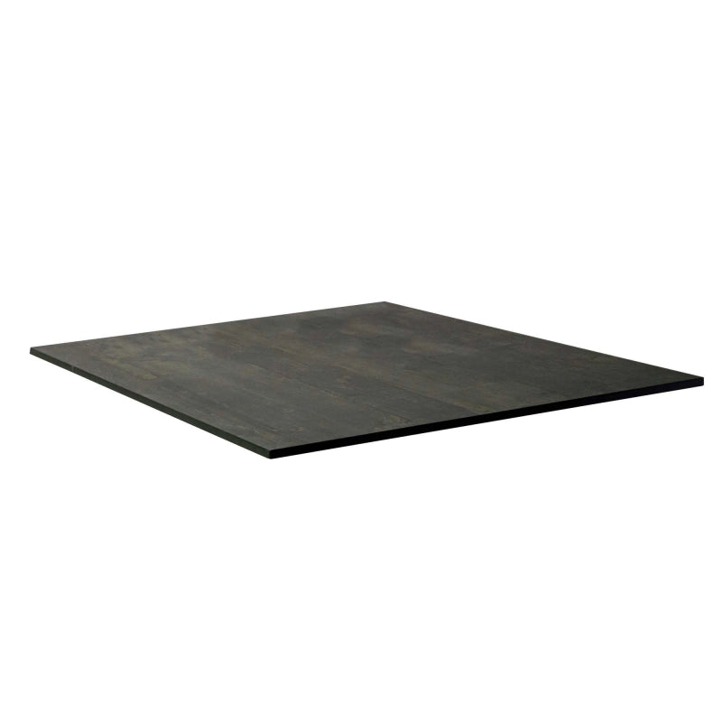Top tavolo hpl effetto legno nero rettangolare cm 55x69x1