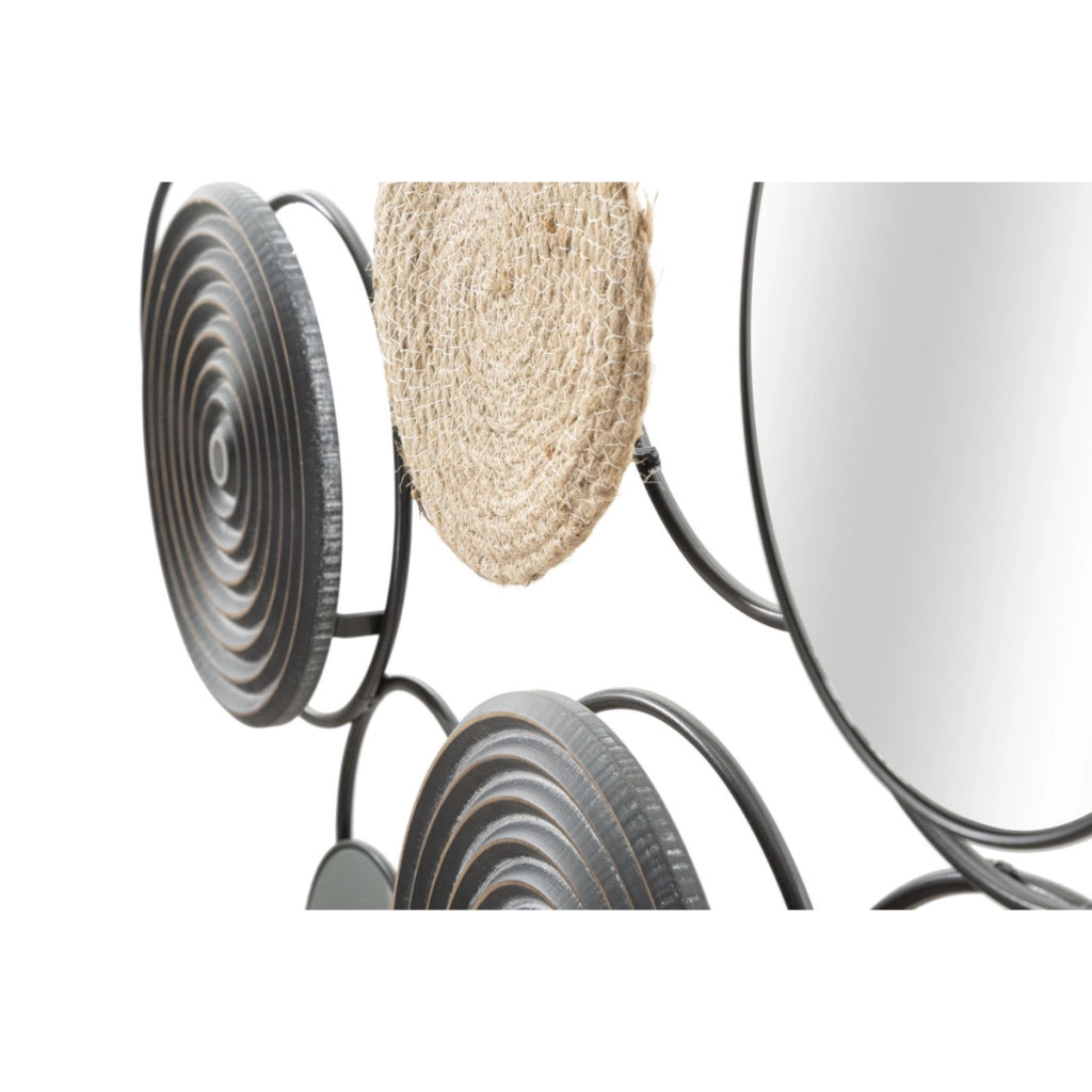 Decorazione in Metallo 3D Cerchi 21, Marrone, Metallo, 106,5x4,5x52 cm