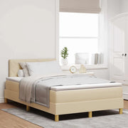 Letto a Sorgente LED con strisce LED Crema 120 x 200 cm Tessuto 3342511