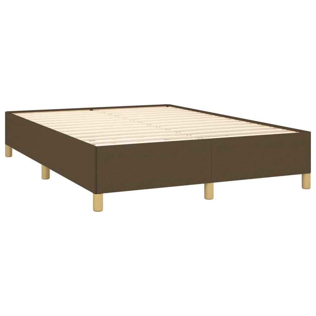 Giroletto senza Materasso Marrone Scuro 140x200 cm Tessuto 347168