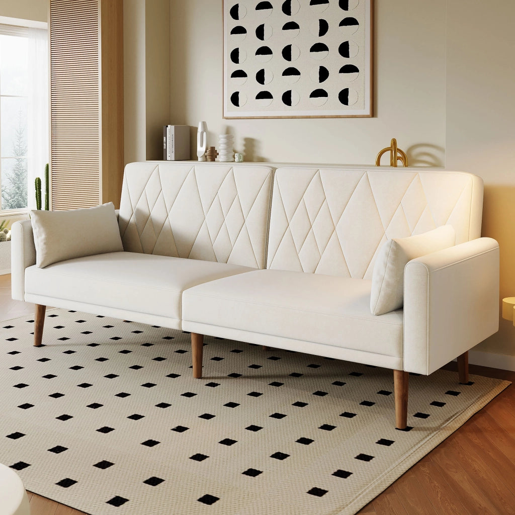 Divano Letto 2 Posti in Velluto ¨C MINIMAL ¨C Grigio