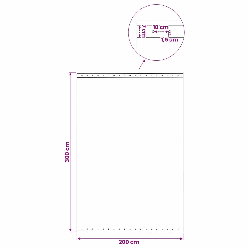 Telone Leno 260 g / m² 3x2 m Bianco 45551