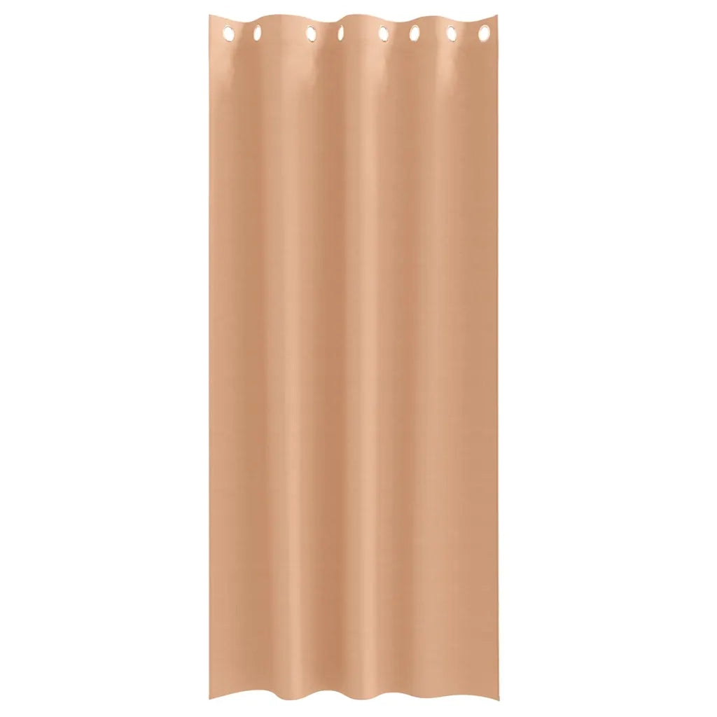 Tende Blackout con Anelli 2 pz Marrone Chiaro 225 x 140 cm 4107370