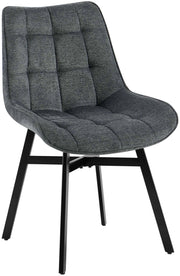 Sedia da Pranzo Colby grigio scuro,Tessuto