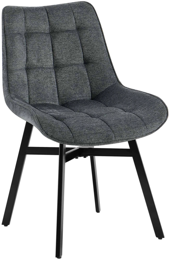 Sedia da Pranzo Colby grigio scuro,Tessuto