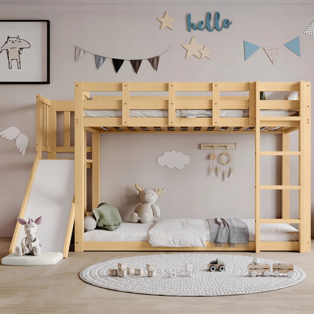 Letto a castello 90x200 - Xylo - con scivolo e scala