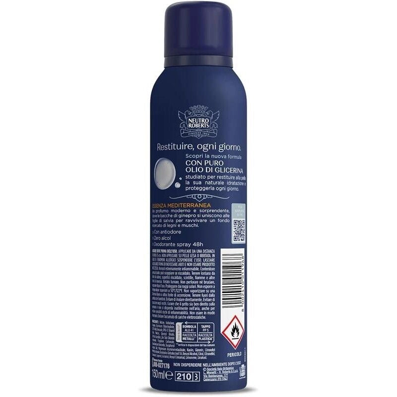 NEUTRO ROBERTS DEODORANTE SPRAY UOMO ESSENZA MEDITERRANEA 150 ML