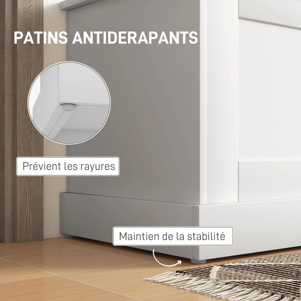 Cassa per giocattoli ¨C zephmum ¨C bianco, legno, 80x40x45
