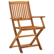 Sedie da Giardino Pieghevoli 4 pz in Legno Massello d'Acacia 46338