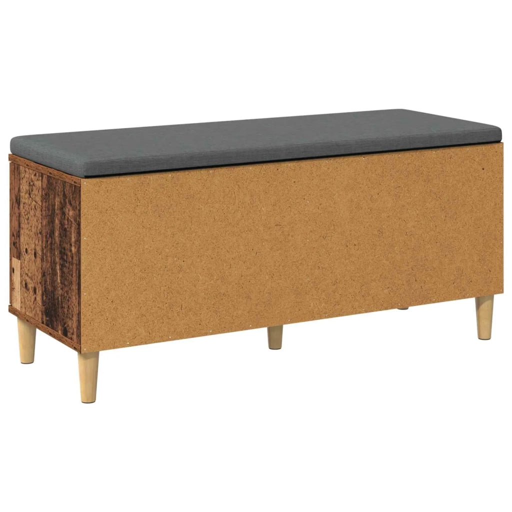 Panca per ingresso con cuscino-Sgabello-Panca da Corridoio Legno vecchio 60 x 38 x 46 cm 656267