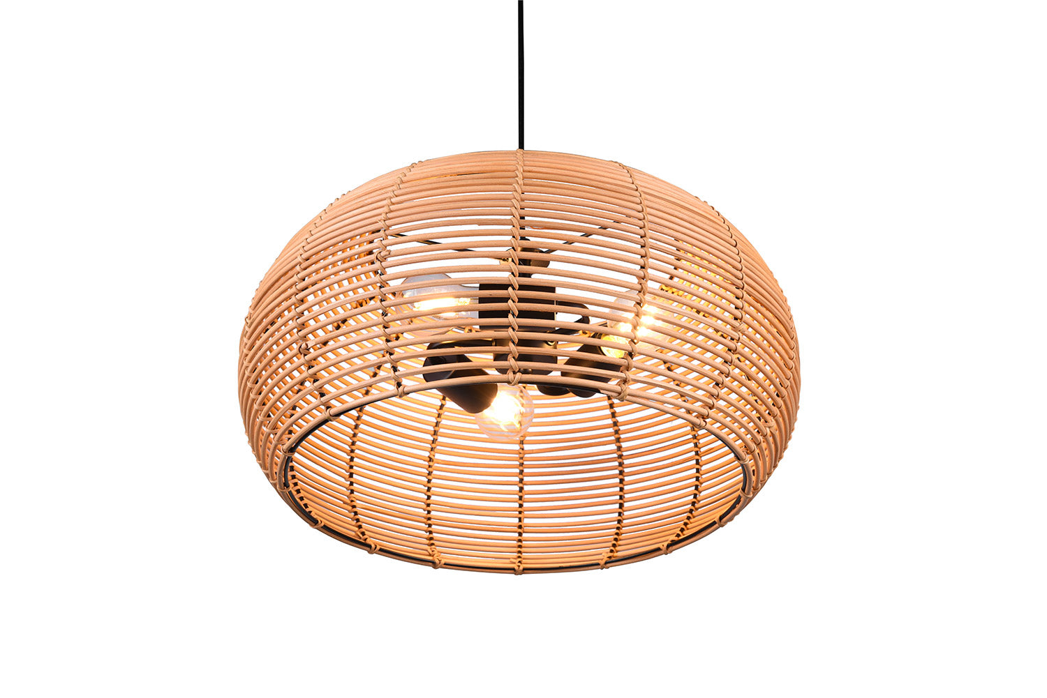 Lampada a Sospensione da Interno Attacco E27 in Tessuto Naturale