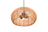 Lampada a Sospensione da Interno Attacco E27 in Tessuto Naturale