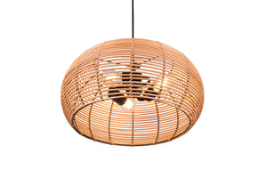 Lampada a Sospensione da Interno Attacco E27 in Tessuto Naturale