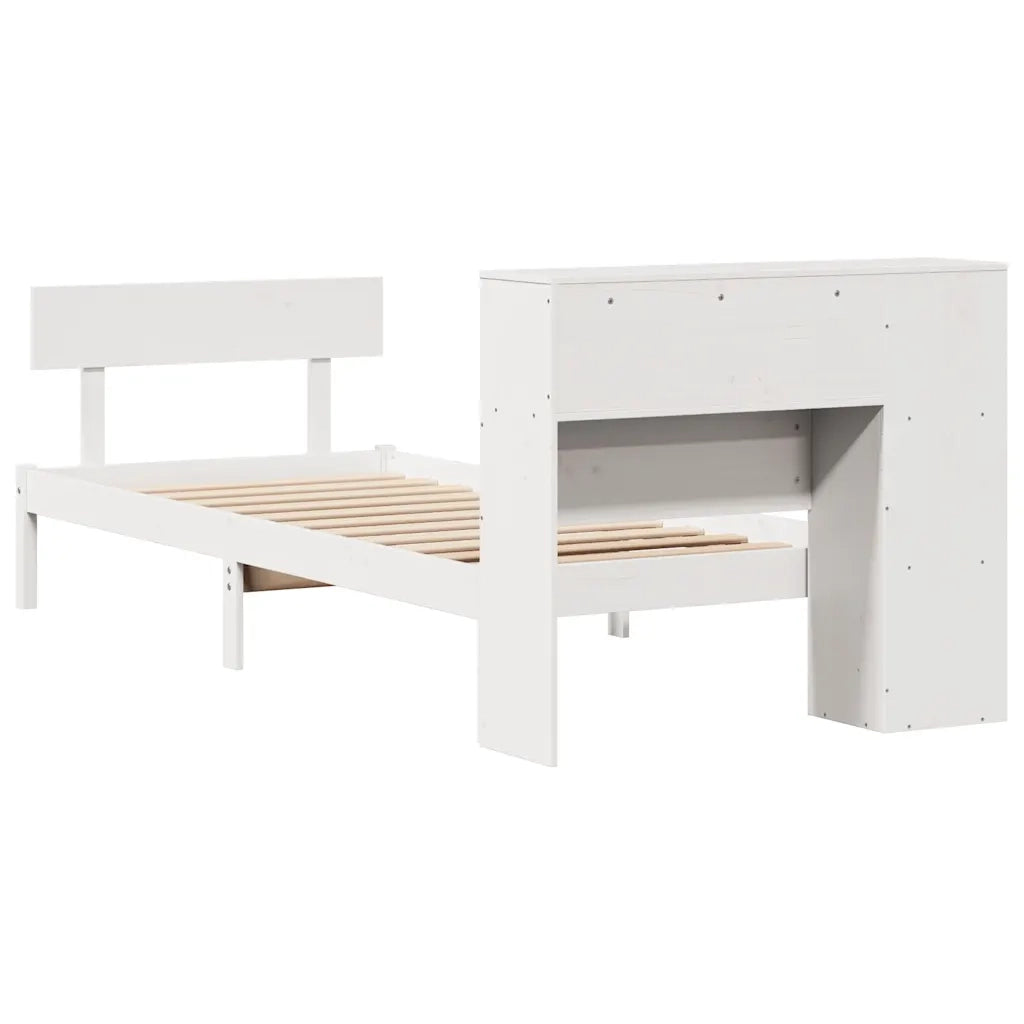 Letto con Libreria senza Materasso 75x190 cm in Legno Pino 3321785