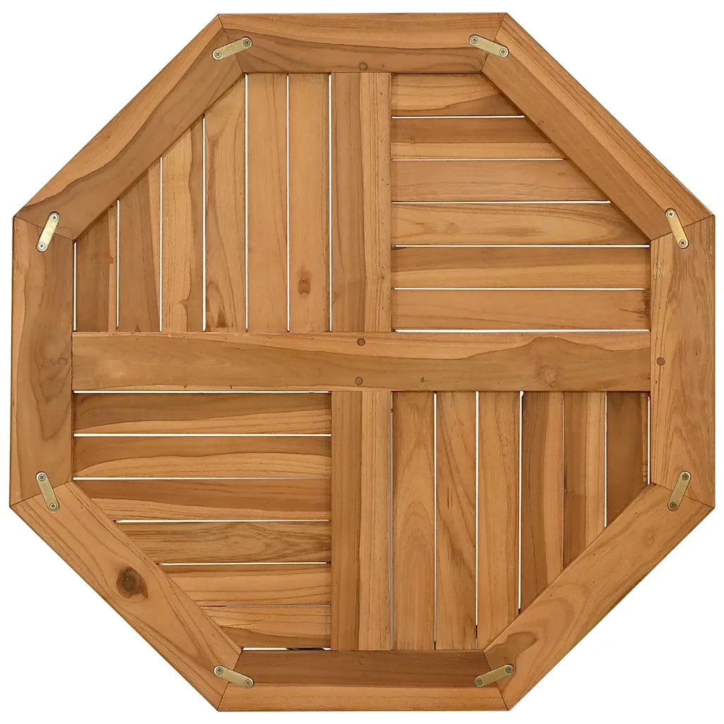 Piano per Tavolo 70x70x2,5 cm Ottagonale Legno Massello di Teak