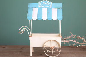 Carrettino 34x18xH52 cm con Contenitore e Tettuccio