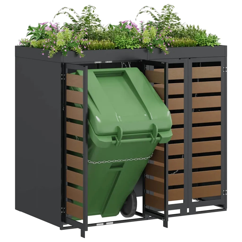 Contenitore per Rifiuti per 3 Bidoni 340 x 77.5 x 115.5 cm