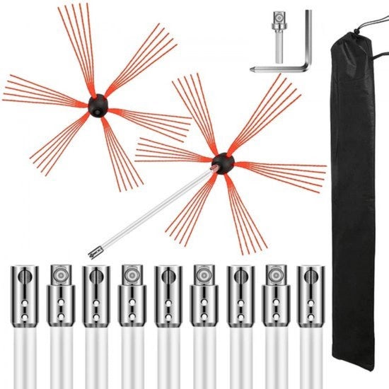 Kit di Pulizia Fumaiolo - 10M - Kit di Pulizia Fumaiolo a Nastro di Nylon - Accessori Vari
