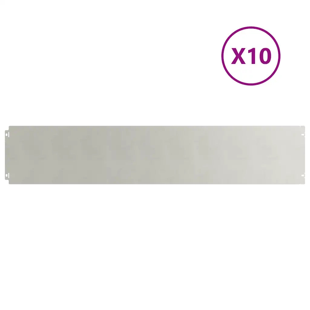 vidaXL Bordure per Prato 10 pz 20x103 cm Acciaio Inossidabile