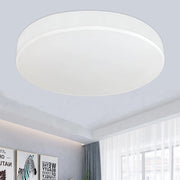 ZMH Lampada da soffitto plafoniera LED moderna paralume rotondo tessuto 30cm